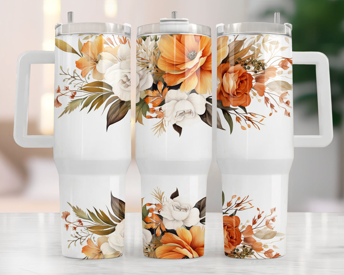 40Oz Tumbler Mockup Canva Tumbler Mockup Png 40oz Quencher Mockup Tumbler Template Full Wrap Mockup, Tumbler Mockup PSD PNG - VartDigitals
