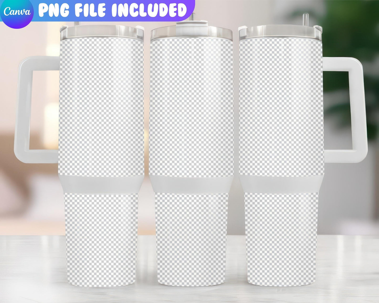 40Oz Tumbler Mockup Canva Tumbler Mockup Png 40oz Quencher Mockup Tumbler Template Full Wrap Mockup, Tumbler Mockup PSD PNG - VartDigitals
