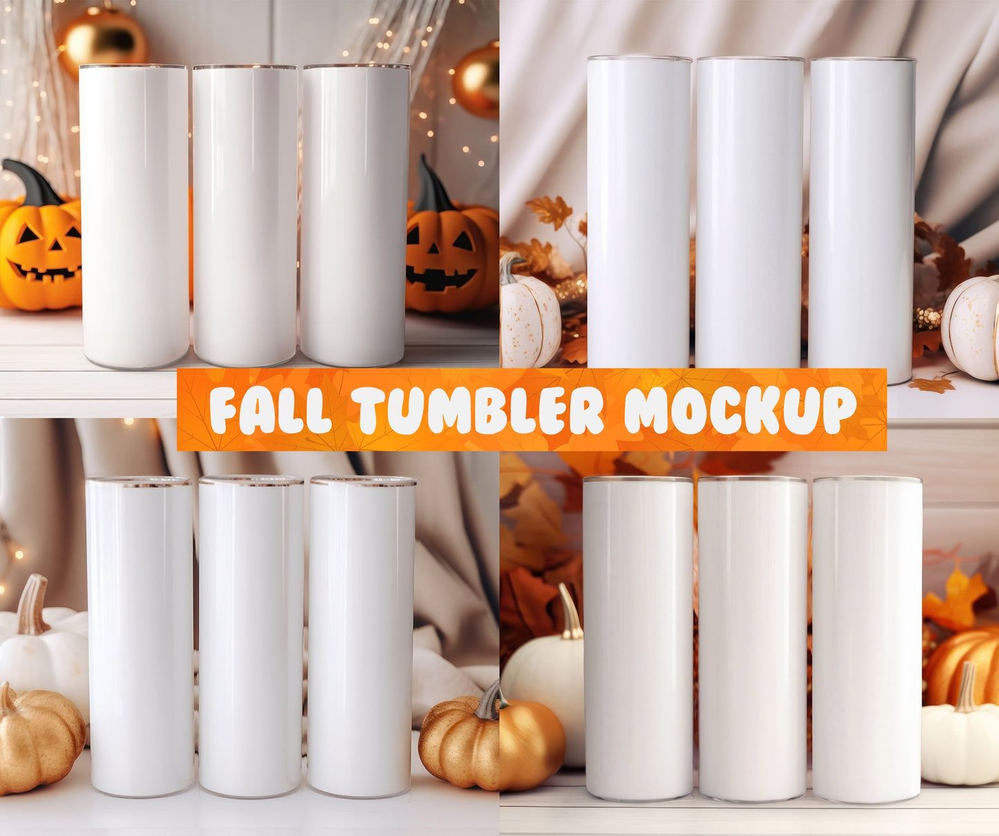 20 Oz Fall Tumbler Mockup Bundle Halloween Tumbler Mockup Canva Tumbler Mockup Pumpkin Tumbler Mockup, Mockup Overlay, Tumbler PSD PNG - VartDigitals