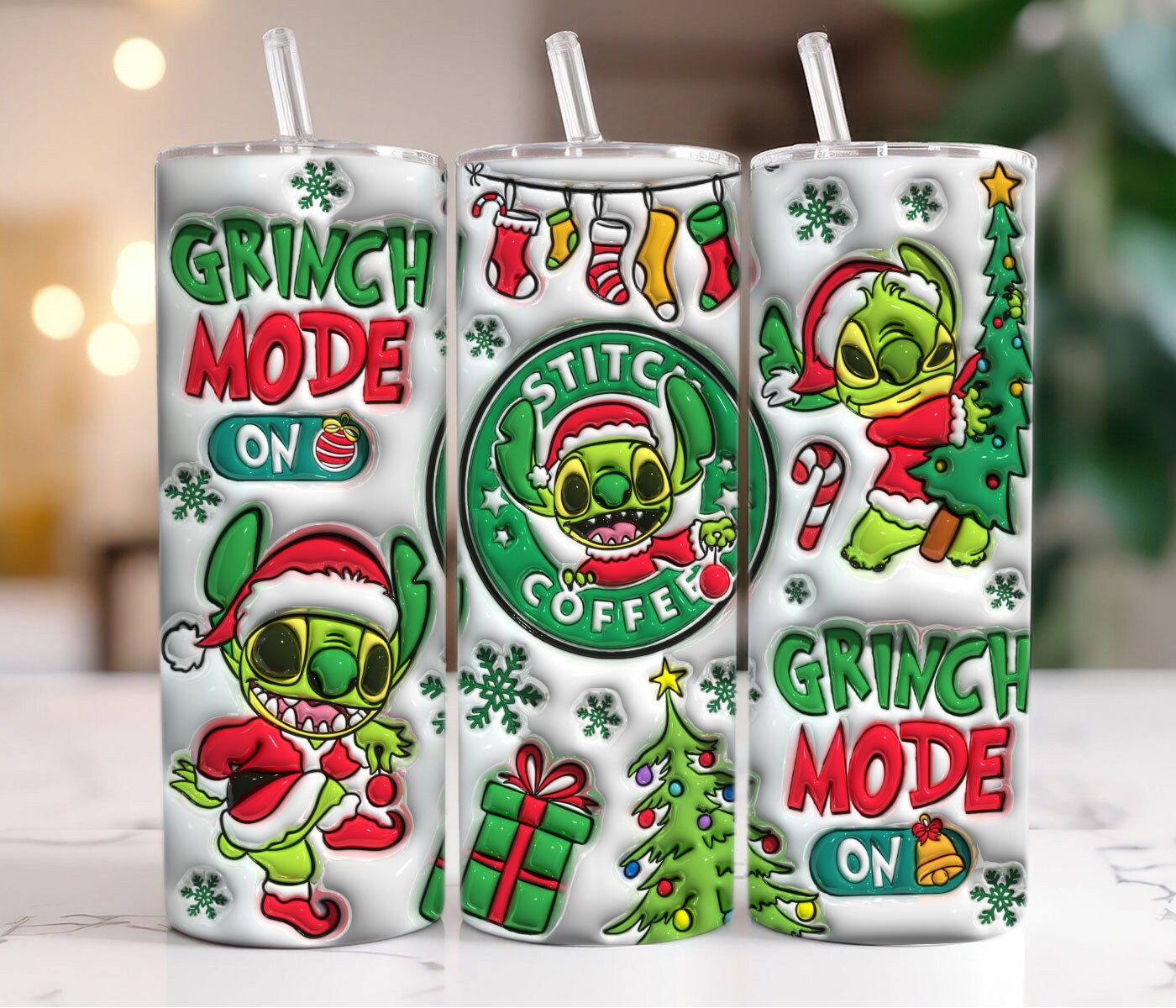 3D Inflated Christmas Coffee Tumbler, Puffy Christmas, Cartoon Christmas Png, 20oz Tumbler, Christmas Vibes, Funny Christmas, Png Download - VartDigitals