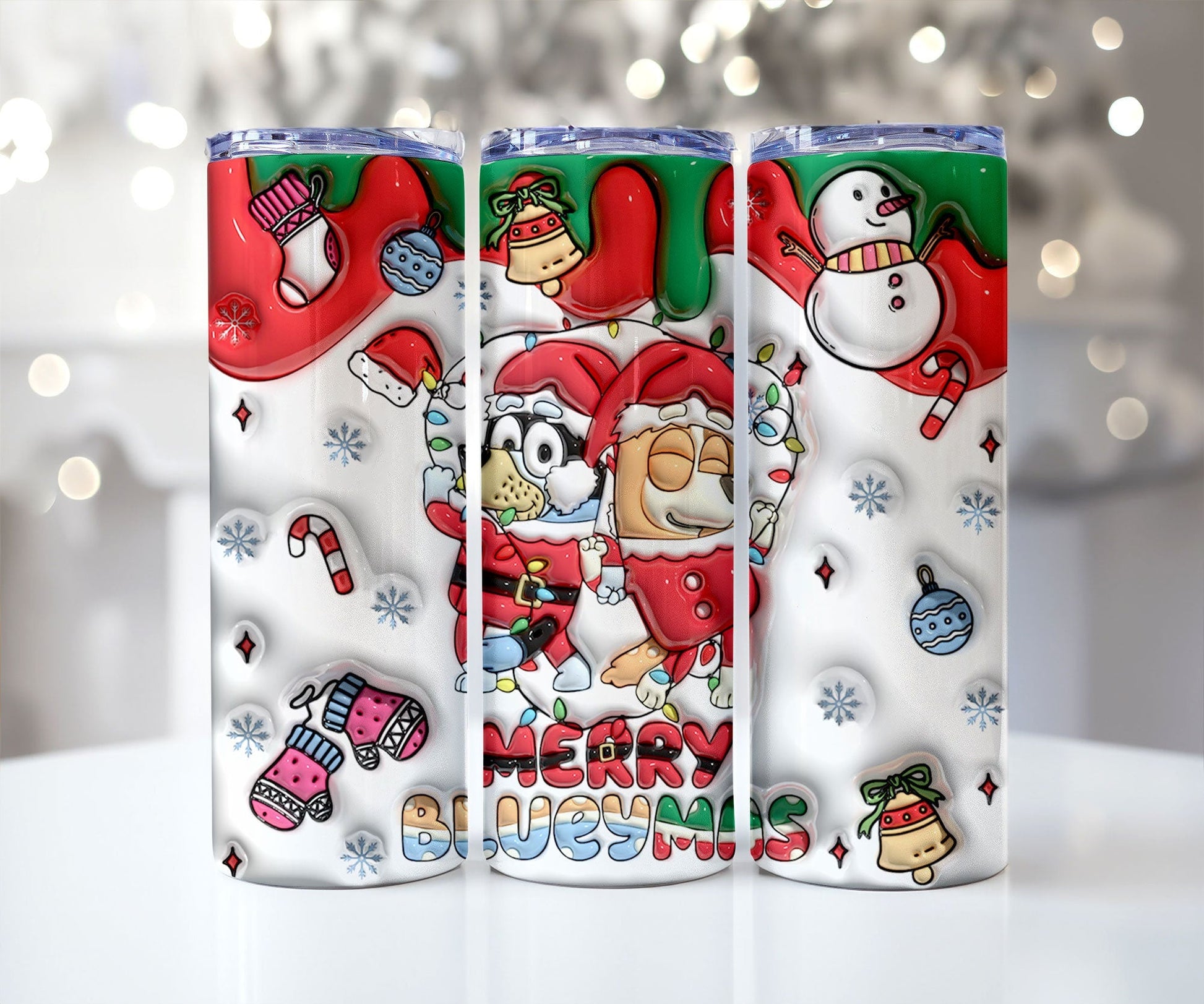 25 Designs 3D Christmas Tumbler Sublimation, 20oz Skinny Tumbler Bundle Wrap, Cartoon Funny Christmas Design Tumbler PNG Bundle Digital - VartDigitals