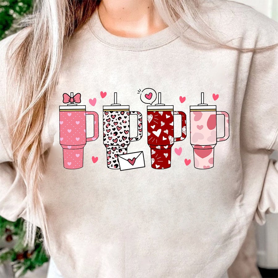 Retro Obsessive Cup Disorder Valentine's Day Png, Valentines Candy Heart Tumbler Inspired PNG, Retro Valentines PNG Sublimation Design Love - VartDigitals