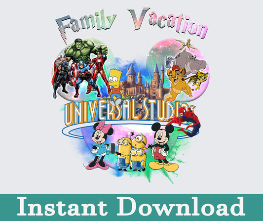Universal Studio 2024 Png, 2024 Family Trip Png, Universal Studios Trip, Universal Bundle Png, Sublimation Design, Png Download 10