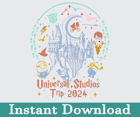 Universal Studio 2024 Png, 2024 Family Trip Png, Universal Studios Trip, Universal Bundle Png, Sublimation Design, Png Download 12