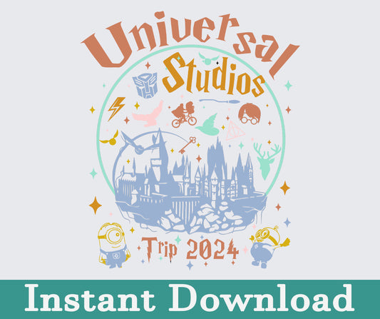 Universal Studio 2024 Png, 2024 Family Trip Png, Universal Studios Trip, Universal Bundle Png, Sublimation Design, Png Download 13