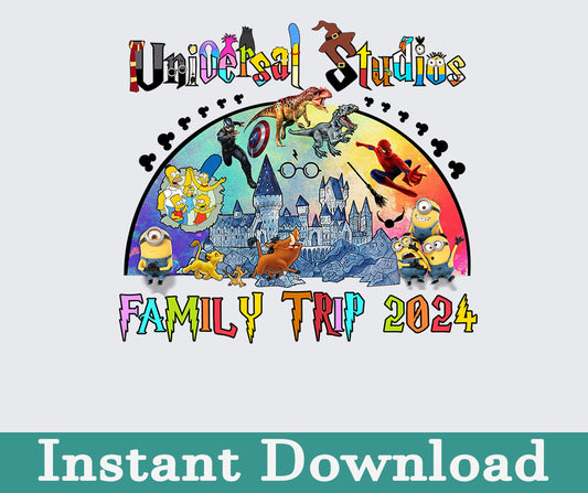 Universal Studio 2024 Png, 2024 Family Trip Png, Universal Studios Trip, Universal Bundle Png, Sublimation Design, Png Download 14