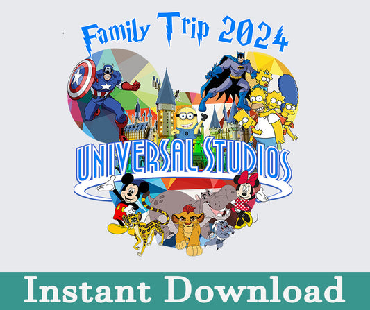 Universal Studio 2024 Png, 2024 Family Trip Png, Universal Studios Trip, Universal Bundle Png, Sublimation Design, Png Download 15