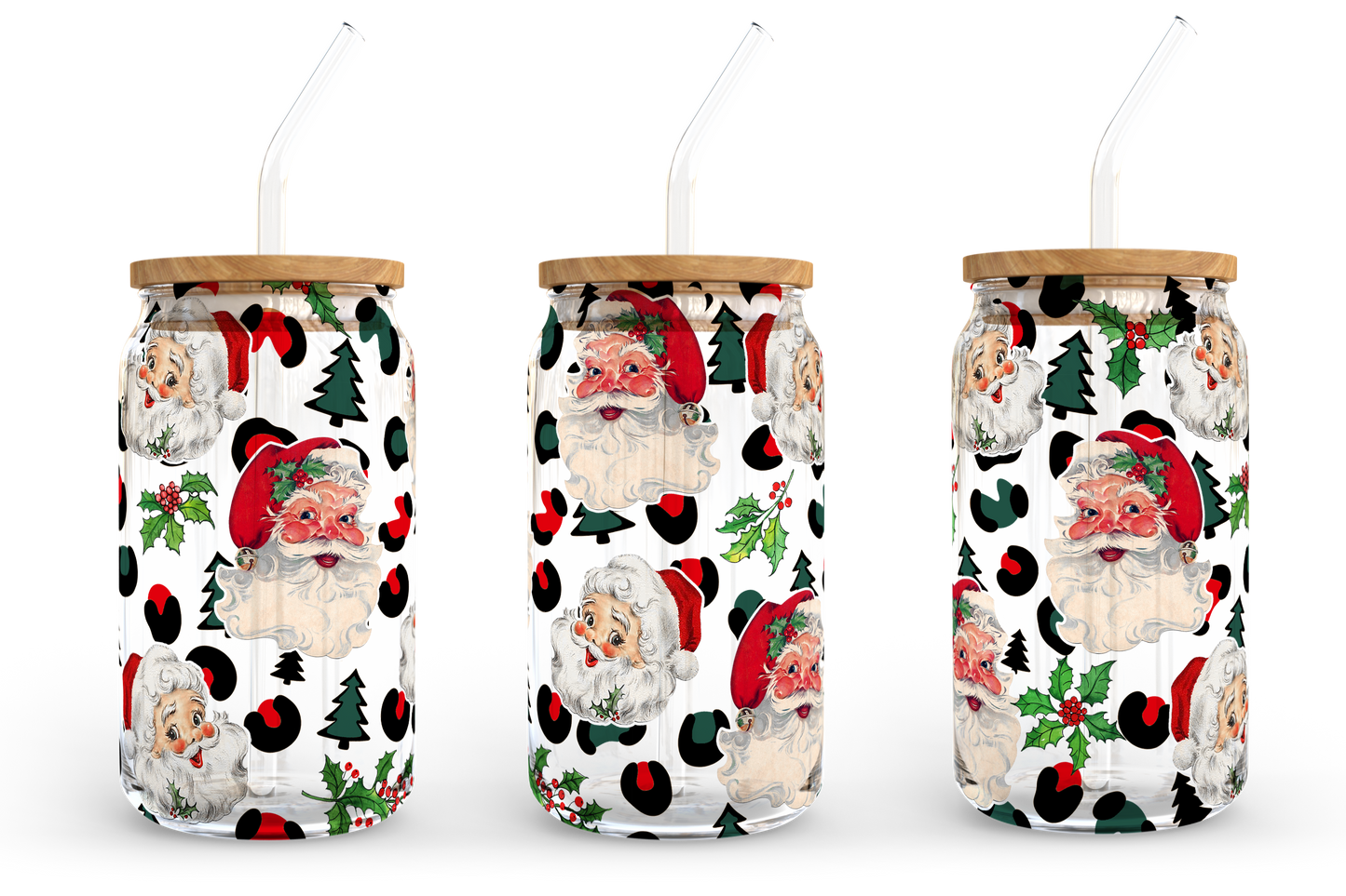 It's the most wonderful time of the year, 16oz Libbey Glass Can Wrap Sublimation Design, Frosted Glass Can Wrap, Christmas PNG Download