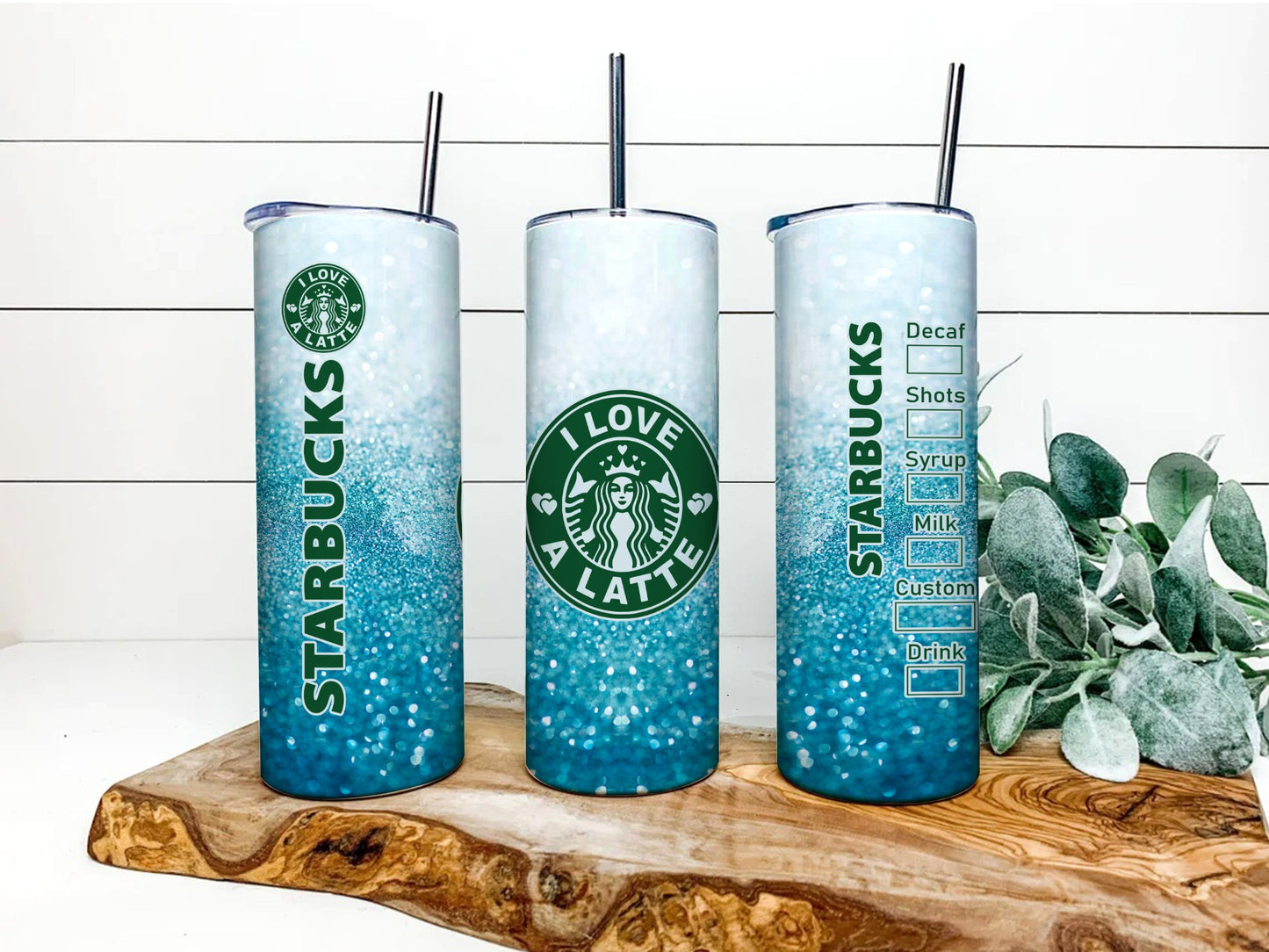 Starbucks Tumbler 20 oz sublimation; Skinny tumbler 20 oz cover; Straight and Wraped Design; Glitter Tumbler Wrap ; Starbucks sublimation