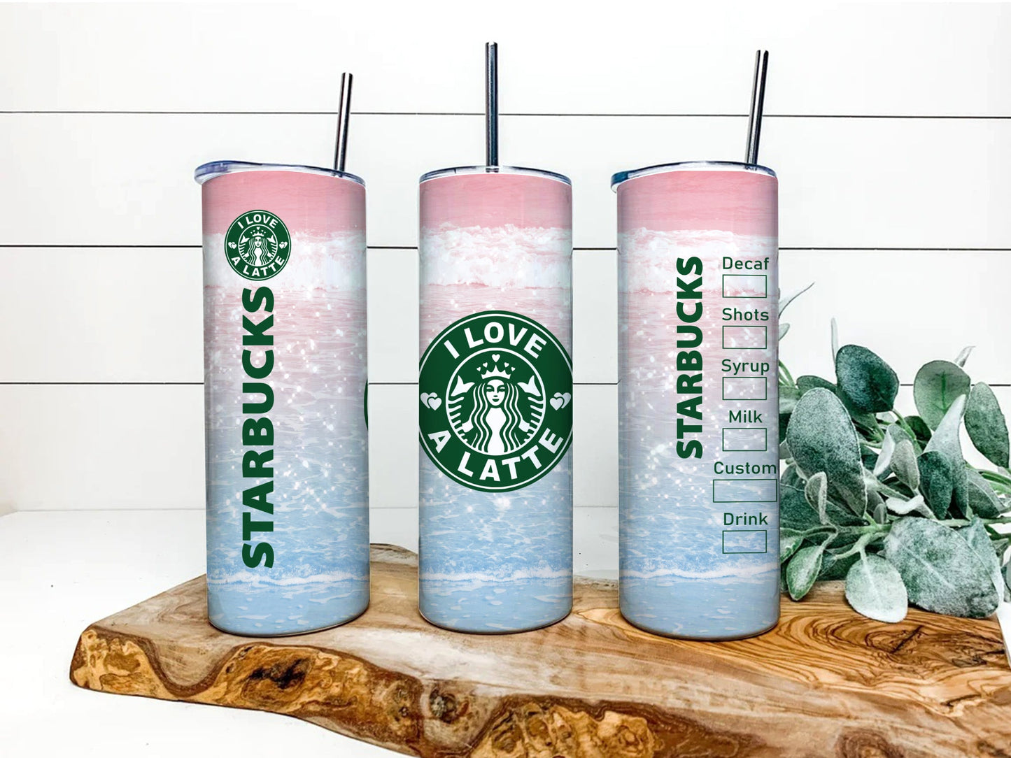 Starbucks Tumbler 20 oz sublimation; Skinny tumbler 20 oz cover; Straight and Wraped Design; Glitter Tumbler Wrap ; Starbucks sublimation
