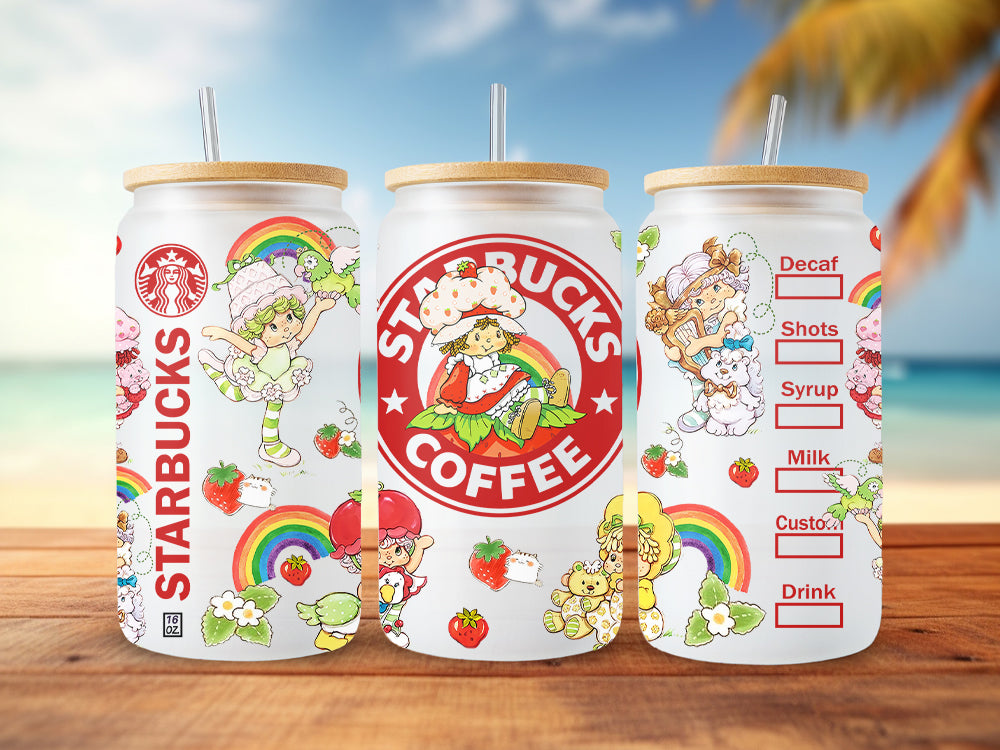 80s Cartoon Can Glass, 16oz Can Glass Wrap Design PNG, Retro Cartoon 80s Tumbler, 80s cartoons png,Retro 80s cartoons Tumbler Wrap, Png 5