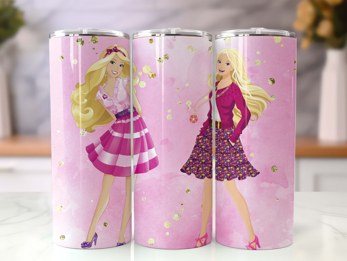 Barbie Tumbler Wrap, 20oz Straight Skinny Wrap, Sublimation Design, Cartoon Tumbler Design, Digital Download - PNG 11 - VartDigitals