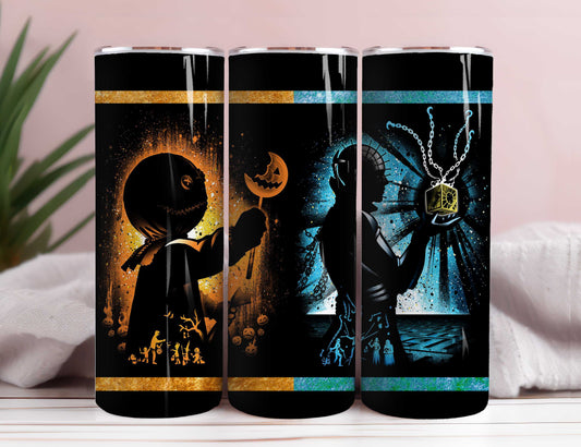 Bundle Horror Characters 20oz Skinny Tumbler Sublimation Designs Newspaper Horror Bundle Png Tumbler Straight Digital Download 12