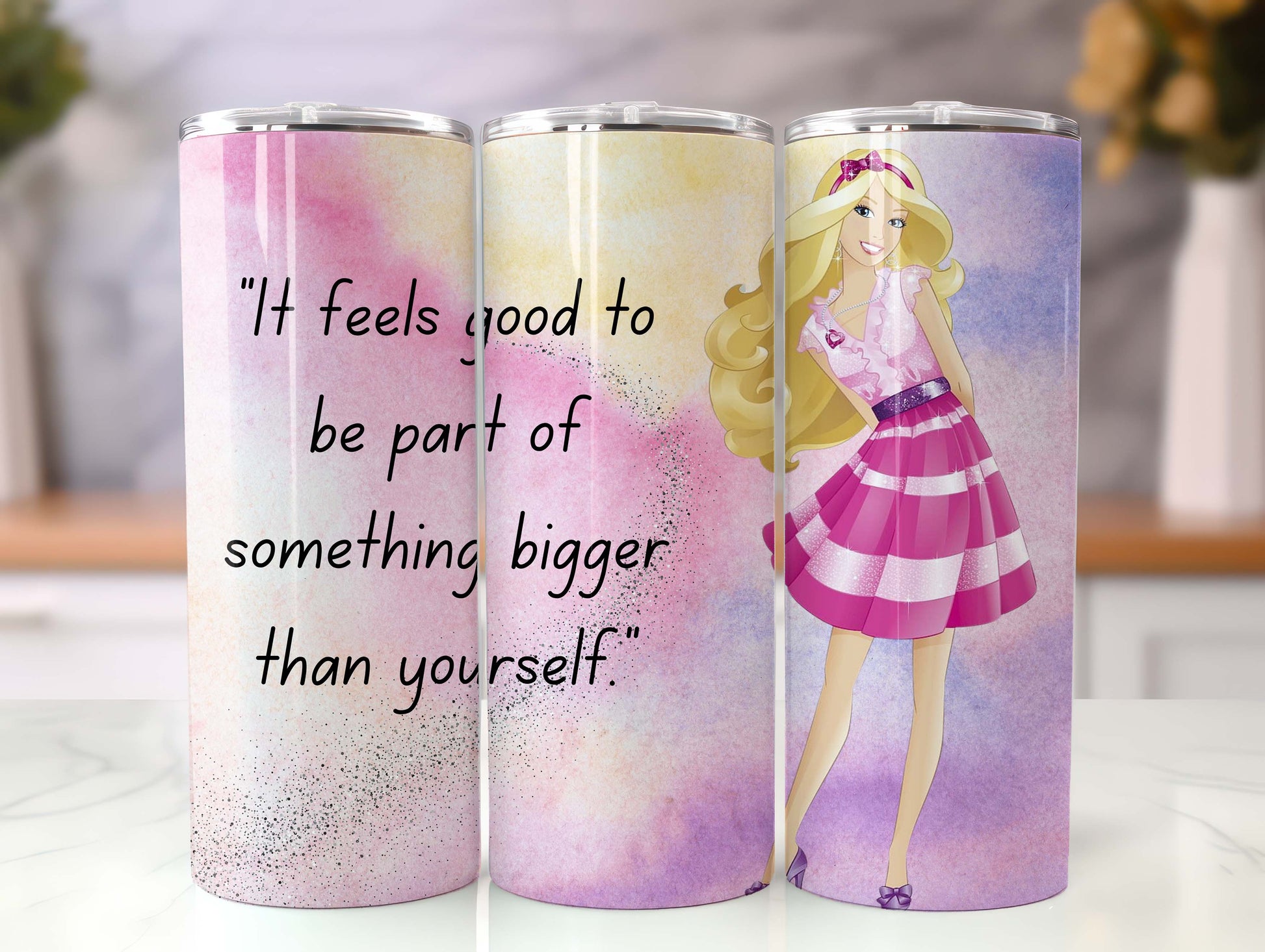 Barbie Tumbler Wrap, 20oz Straight Skinny Wrap, Sublimation Design, Cartoon Tumbler Design, Digital Download - PNG 12 - VartDigitals