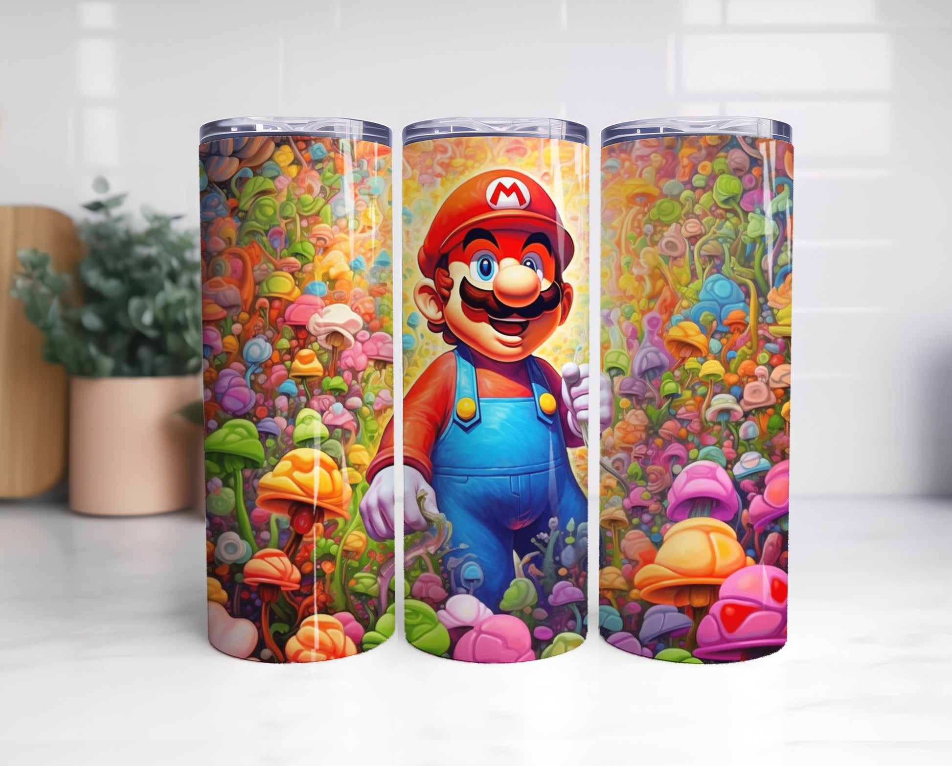 Big Bundle Mario Tumbler, Mario Tumbler 20oz, 20oz Skinny Tumbler, Cartoon Tumbler, Video Game Skinny Tumbler 13 - VartDigitals