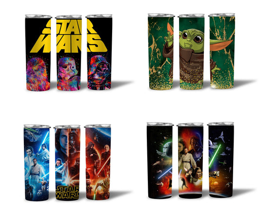 Star Wars Tumbler Wrap, 20 oz Skinny Tumbler Sublimation Design, Tumbler Wrap Design, Instant Digital Download PNG