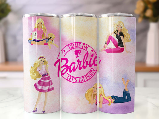 Barbie Tumbler Wrap, 20oz Straight Skinny Wrap, Sublimation Design, Cartoon Tumbler Design, Digital Download - PNG 16 - VartDigitals