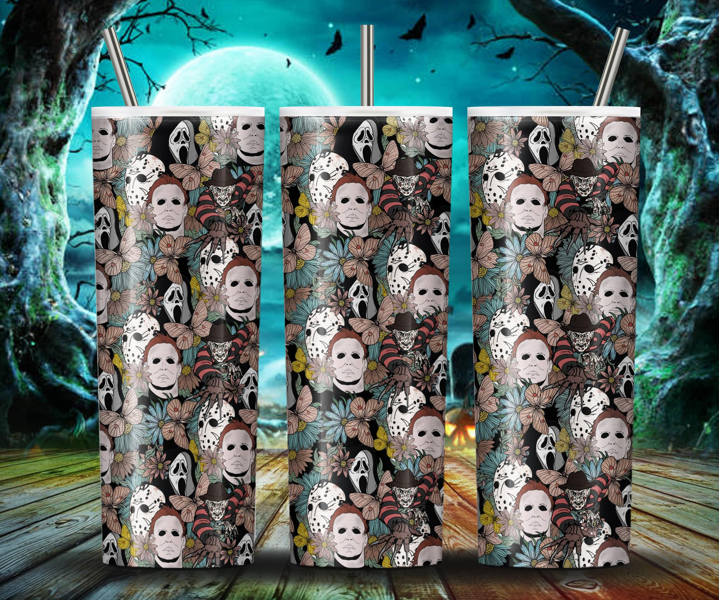 Halloween Horror Movies Character Tumbler Png, Retro Halloween Png, Skeleton Tumbler Wrap, Skinny Skeleton 20oz Tumbler Wrap Png, Horror Png