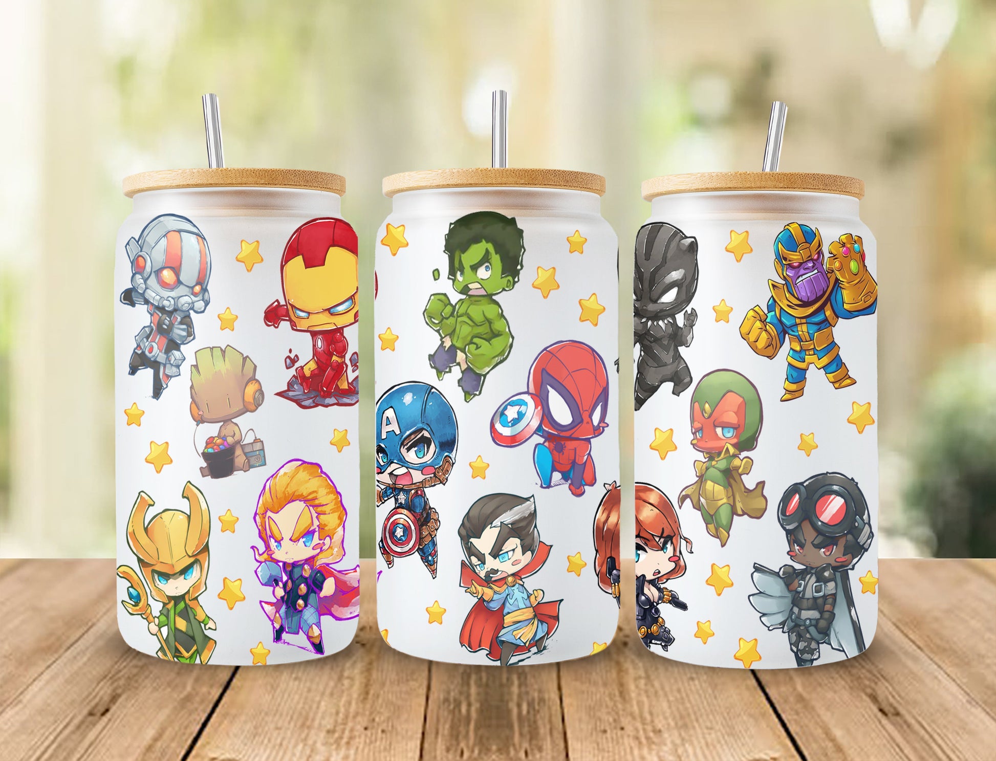 Avengers Tumbler, Comics Tumbler, 16oz Can Glass, Cartoon Comics tumbler,Hero Tumbler wrap Sublimation,Comics sublimation, Can Glass Wrap - VartDigitals