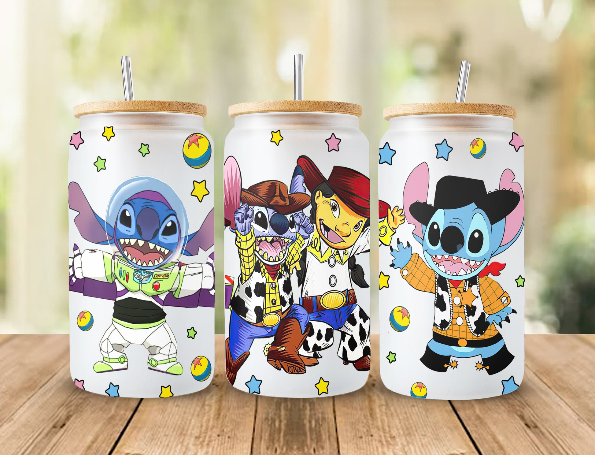 Cartoon 16oz Can Glass Wrap, Cartoon Libbey Glass Can Png, To Infinity And Beyond, You've Got A Friend In Me, Cartoon Tumbler Wrap - VartDigitals