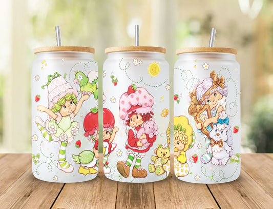 Anime 16 oz glass tumbler digital wrap - VartDigitals