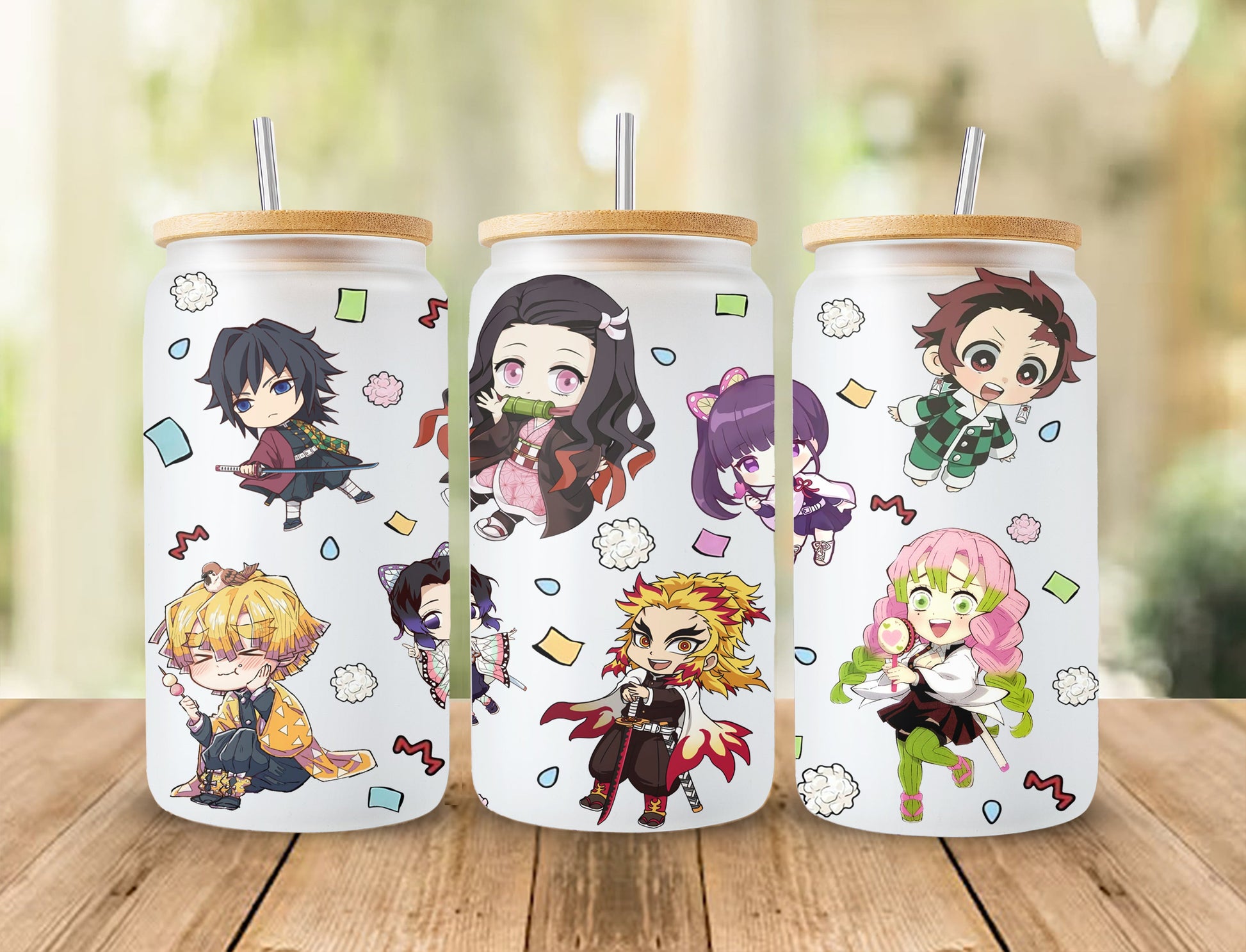 Anime characters Glass Can 16oz, Comics tumbler design, Anime Pirates Tumbler wrap Sublimation, Comics Png sublimation - VartDigitals