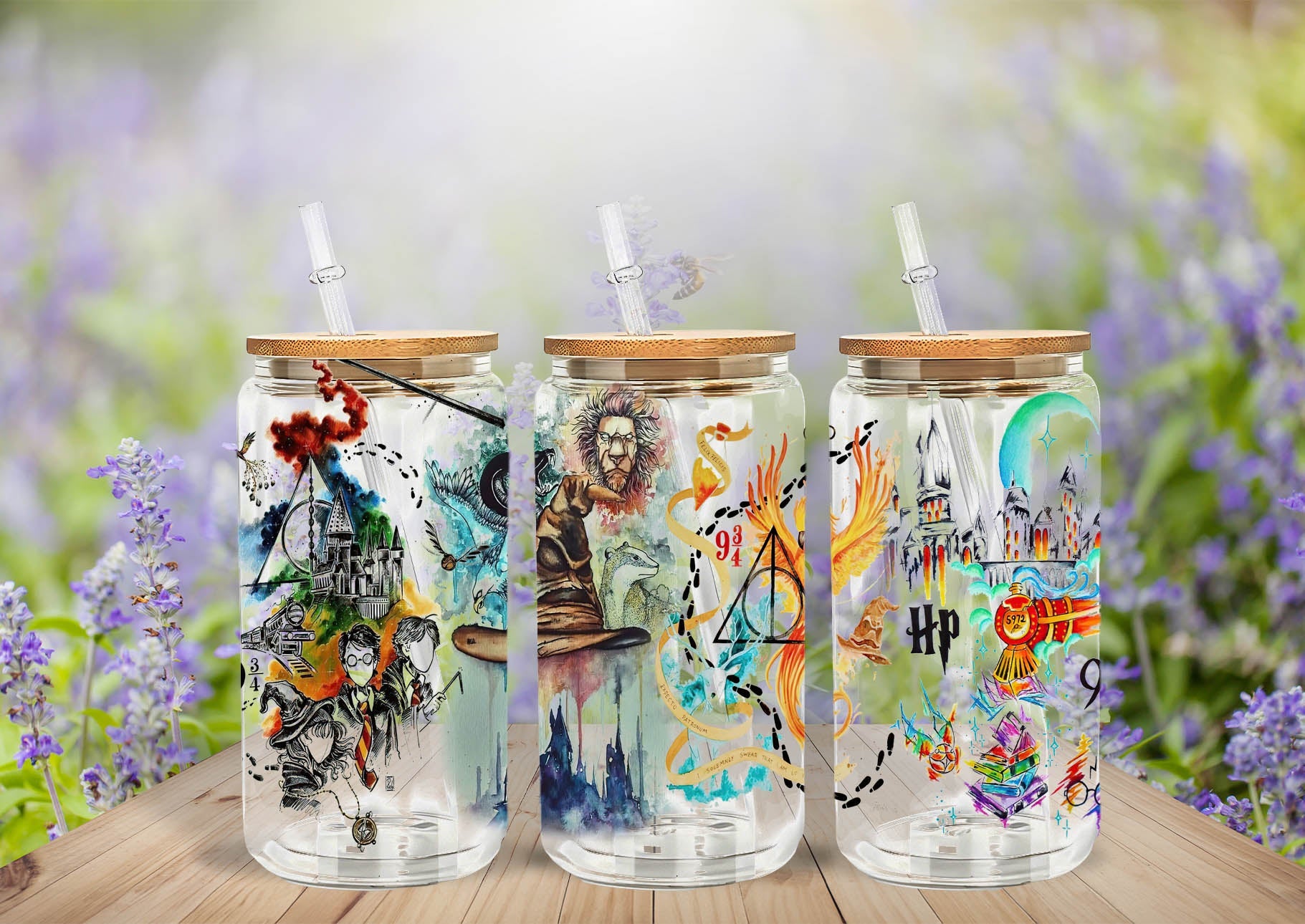 Magic Libbey Glass PNG, Can Glass Wrap PNG, 16oz Can Glass PNG, Magic Can Glass Full Wrap png, 16oz Wizard Glass png, Potterhead Libbey png - VartDigitals