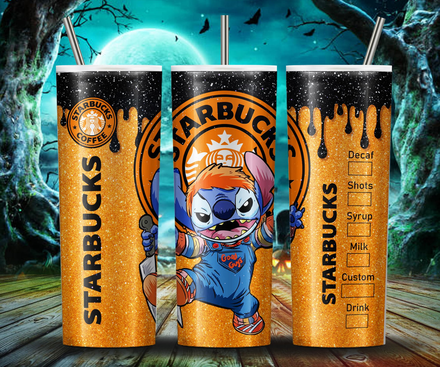 Cartoon Character Glitter 20oz Tumbler Wrap, Stitch 20oz Skinny Tumbler Wrap, 20oz Tumbler PNG Sublimation Instant Digital Download