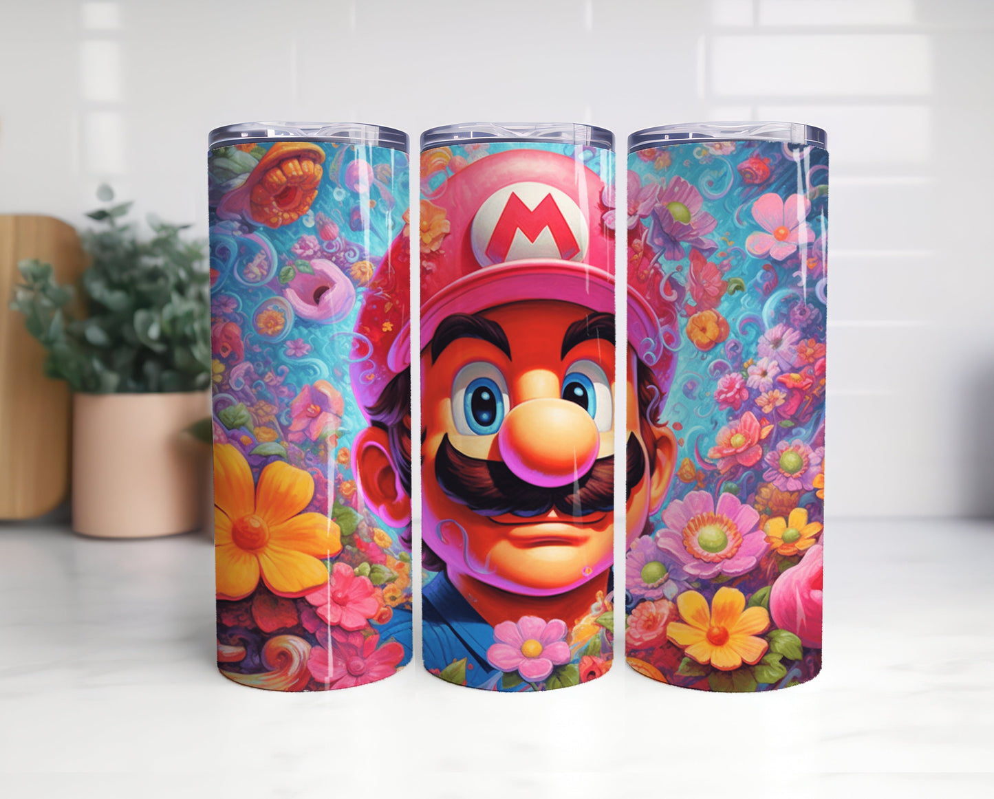 Big Bundle Mario Tumbler, Mario Tumbler 20oz, 20oz Skinny Tumbler, Cartoon Tumbler, Video Game Skinny Tumbler 18 - VartDigitals