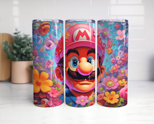 Big Bundle Mario Tumbler, Mario Tumbler 20oz, 20oz Skinny Tumbler, Cartoon Tumbler, Video Game Skinny Tumbler 18 - VartDigitals