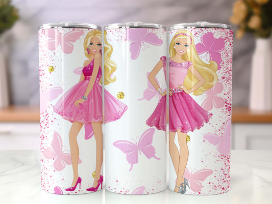 Barbie Tumbler Wrap, 20oz Straight Skinny Wrap, Sublimation Design, Cartoon Tumbler Design, Digital Download - PNG 19 - VartDigitals