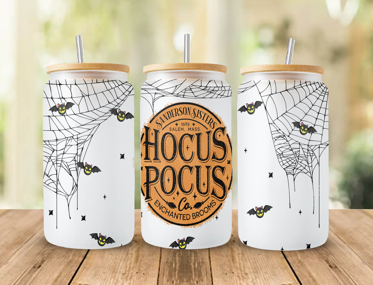 Sanderson Sisters 16oz Libbey Glass Can Tumbler Sublimation Design, Apothecary Png, Witchy Vibes, Can Tumbler Design PNG Digital Download 1