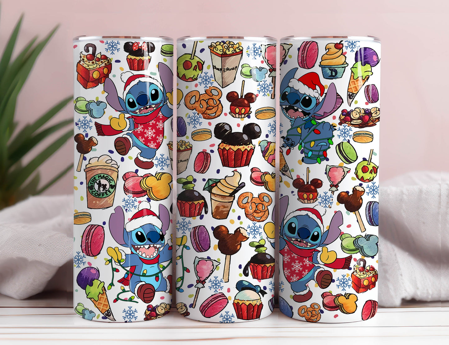 Cartoon Characters Christmas Tumbler Wrap, 20oz Skinny Straight, Cartoon Tumbler Wrap, Christmas Tumbler Wrap, Mouse, Bear, Instant Download