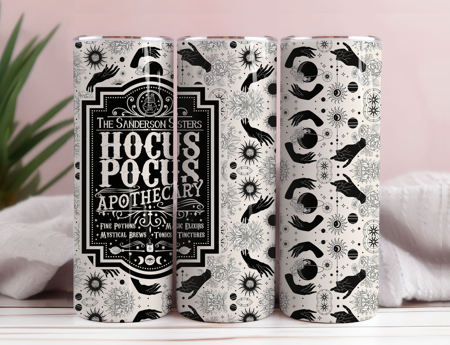 Hocus Pocus Tumbler, Halloween Tumbler 20oz Skinny Sublimation, Horror Movie Tumbler Digital Design, PNG Instant Download 1