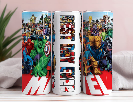 Super Heroes Design 20oz Tumbler Wrap, Heroes 20oz skinny tumbler Sublimation Wrap PNG 1