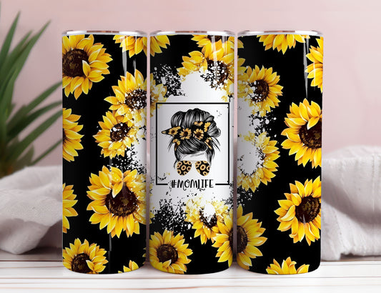 Mom Tumbler Wrap Png Sublimation 20oz,Sunflower - VartDigitals