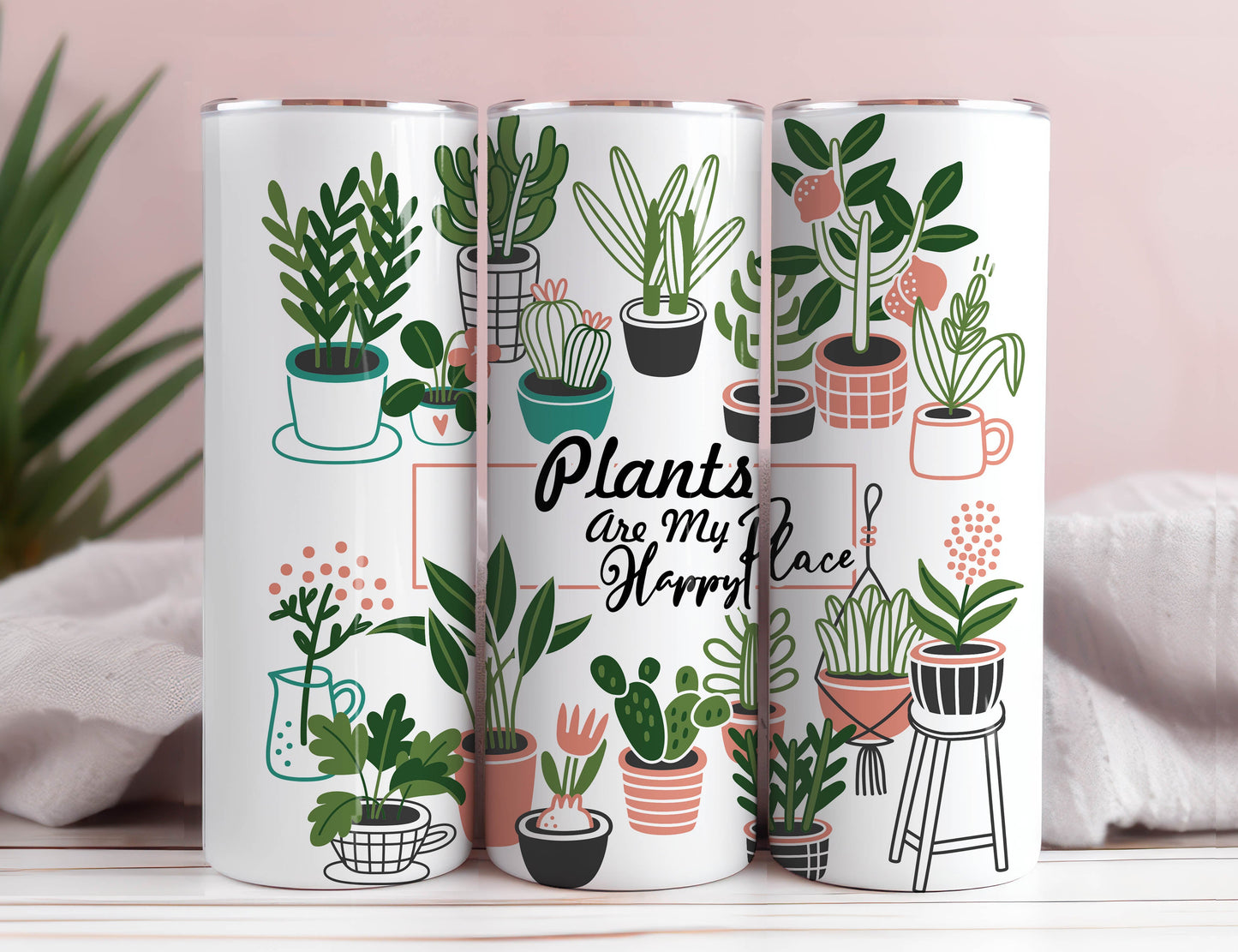 House Plants 20 oz skinny tumbler Plants Mom Messy Bun Sublimation Design, Crazy Plant Lady Tumbler PNG 1