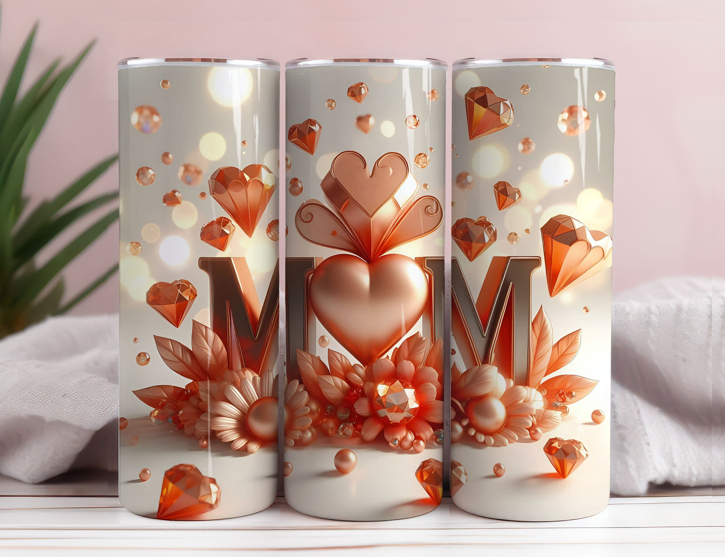 LOVE MOM 20oz Skinny Tumbler Wrap, Sublimation Design, Digital Download PNG,Mom Tumbler Wrap PNG 8 - VartDigitals