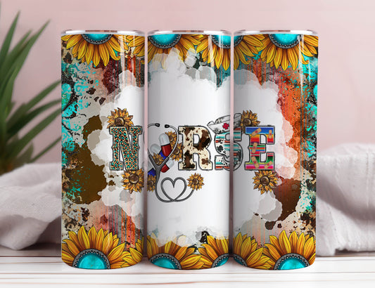 Nurse Tumbler Wrap 20 oz Skinny Tumbler Nursing Sublimation Design Digital Download Instant Digital Only, Nurse Life RN Tumbler PNG 1