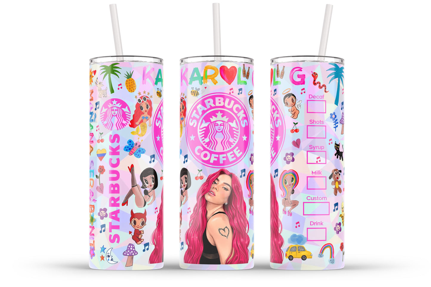 Mañana Bonito 20oz Tumbler Wrap - Karol G Design - VartDigitals