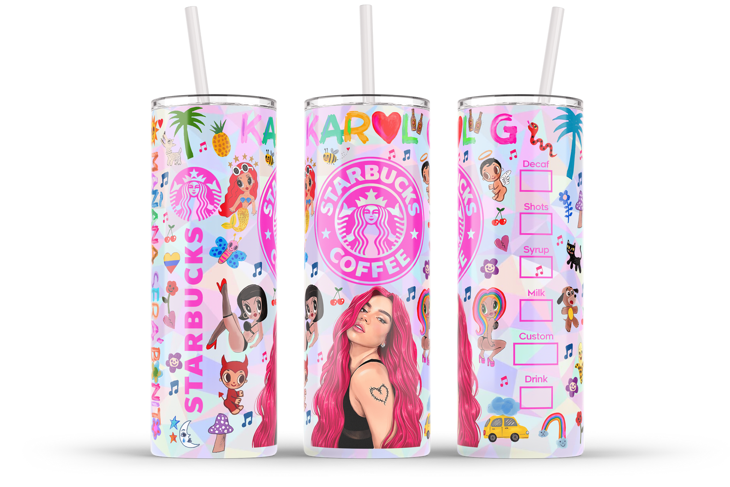 Mañana Bonito 20oz Tumbler Wrap - Karol G Design - VartDigitals