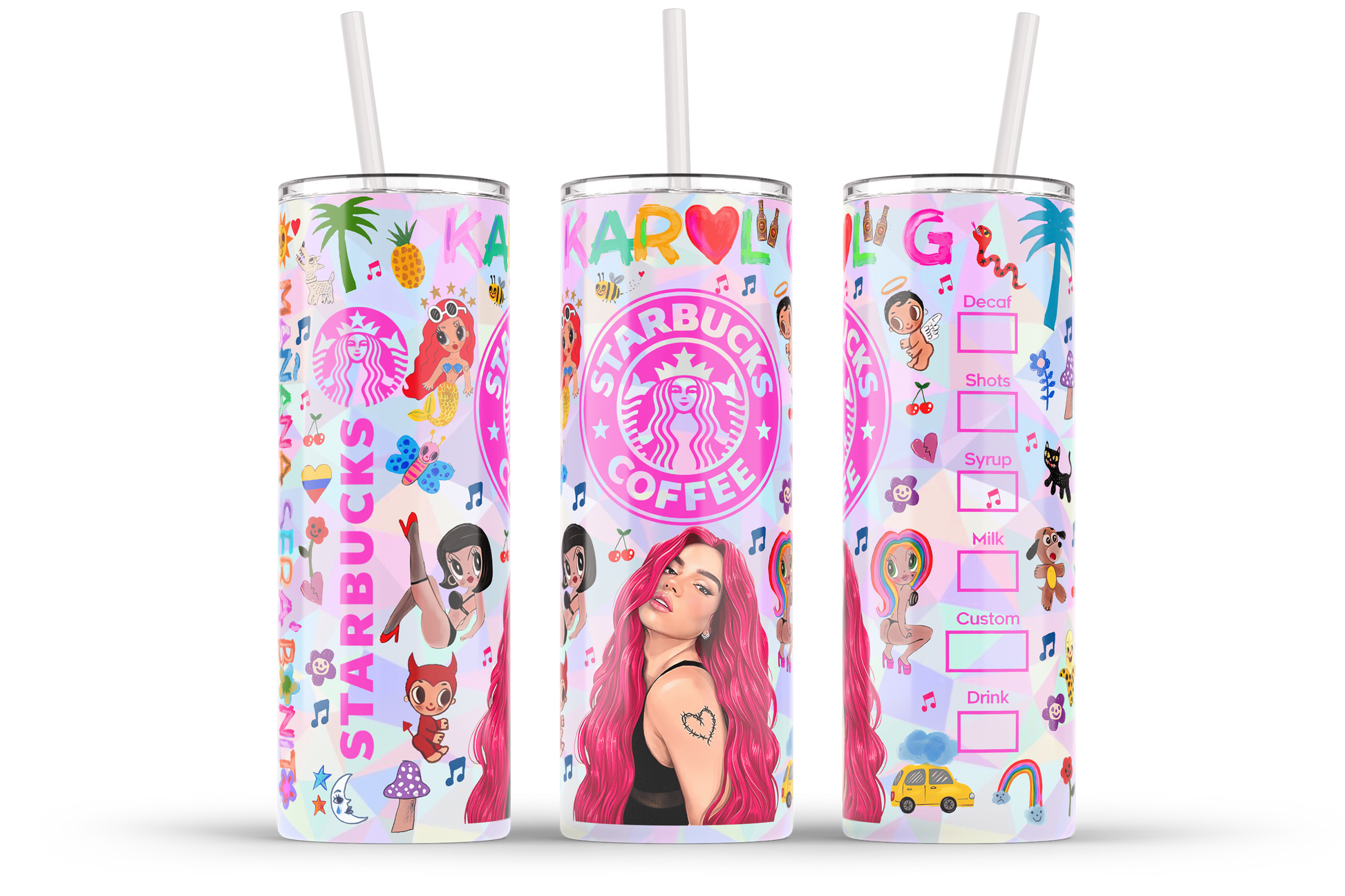 Mañana Bonito 20oz Tumbler Wrap - Karol G Design - VartDigitals