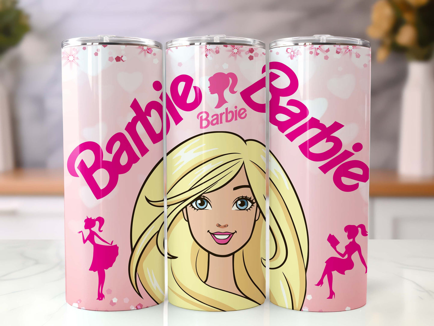 Barbie Tumbler Wrap, 20oz Straight Skinny Wrap, Sublimation Design, Cartoon Tumbler Design, Digital Download - PNG 25 - VartDigitals