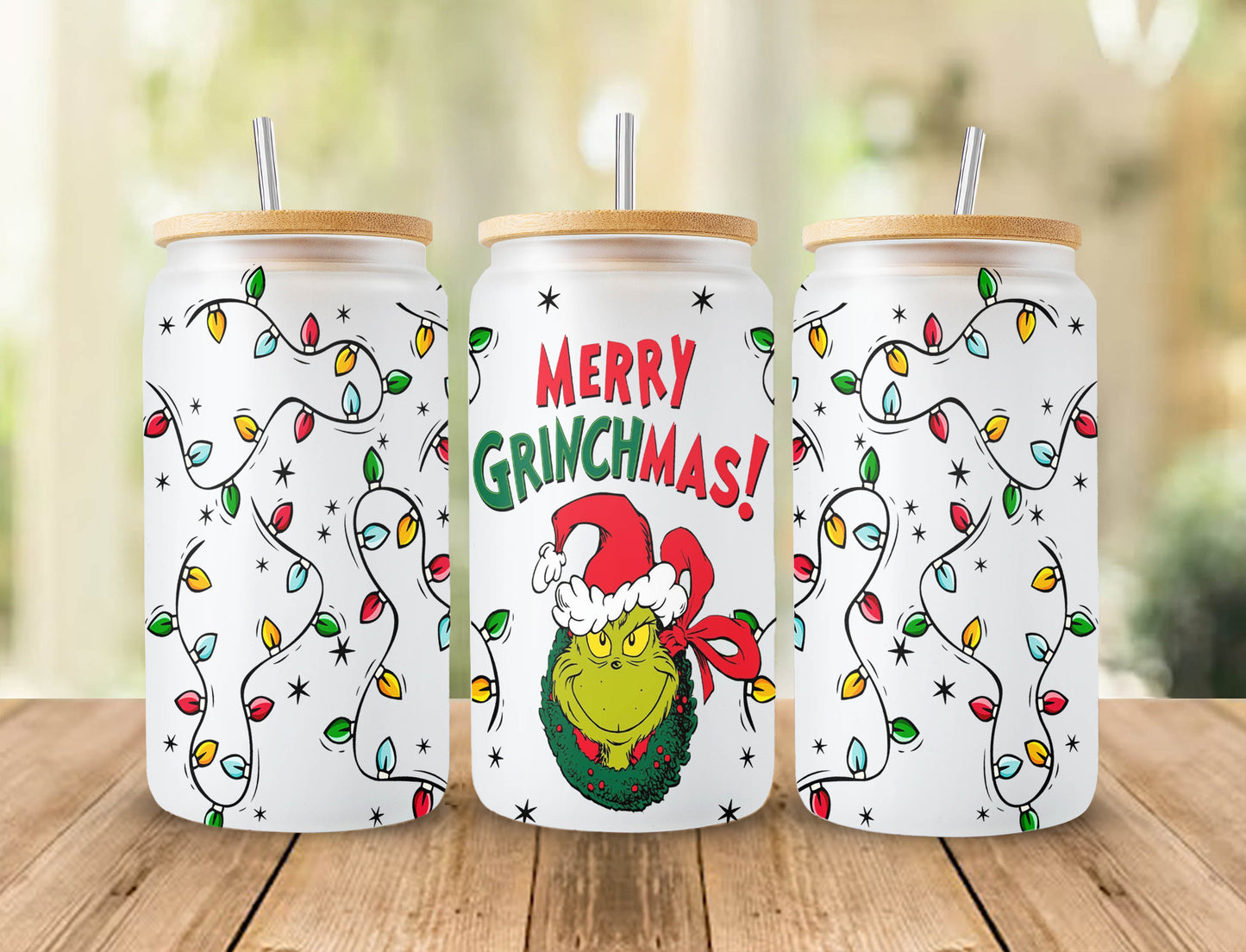 Christmas Green Mean Guy Libbey Glass Can Wrap Png Bundle, Christmas Movie 16oz Libbey Can, Stanley Tumber, Instant Download, PNG only wrap