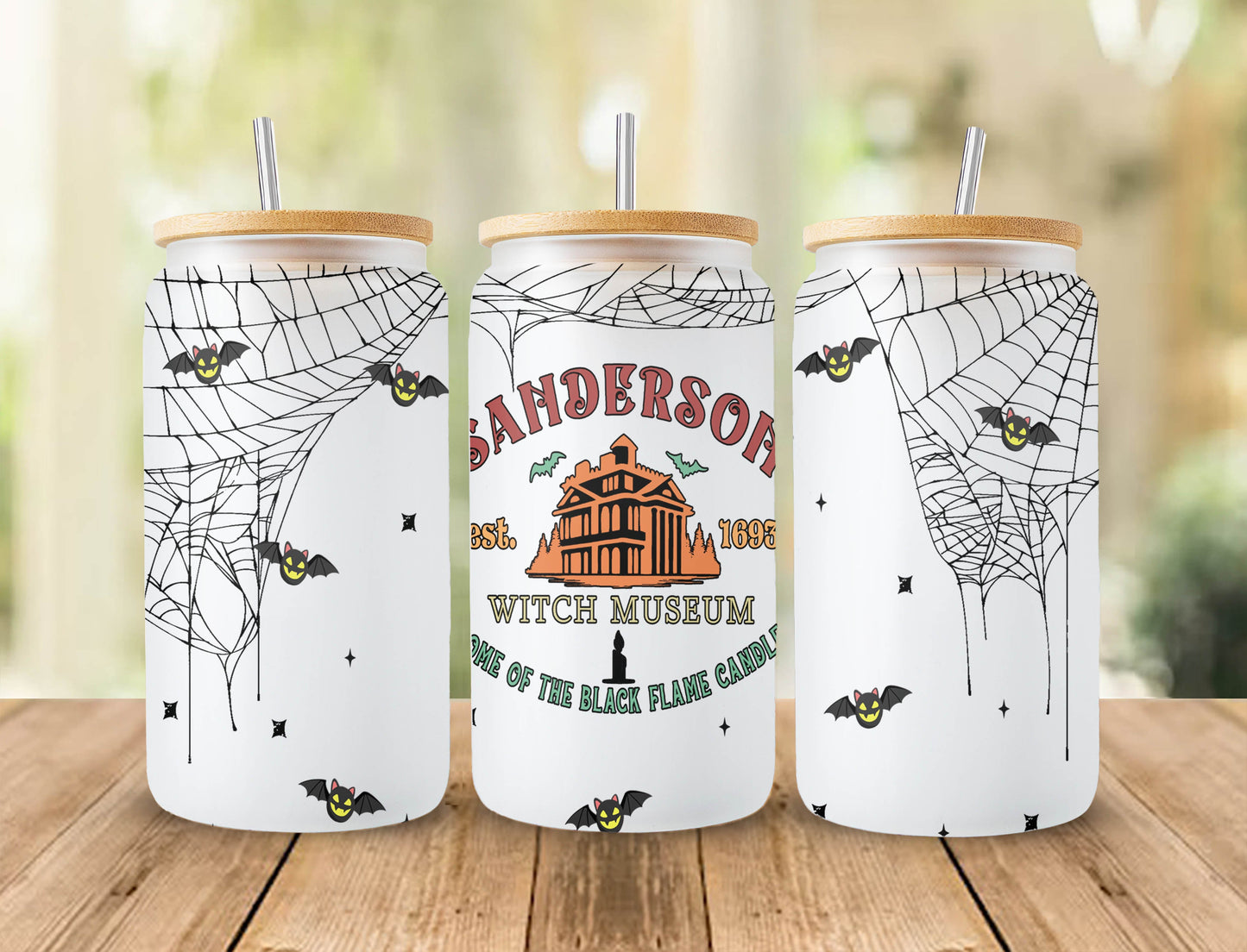 Sanderson Sisters 16oz Libbey Glass Can Tumbler Sublimation Design, Apothecary Png, Witchy Vibes, Can Tumbler Design PNG Digital Download 2