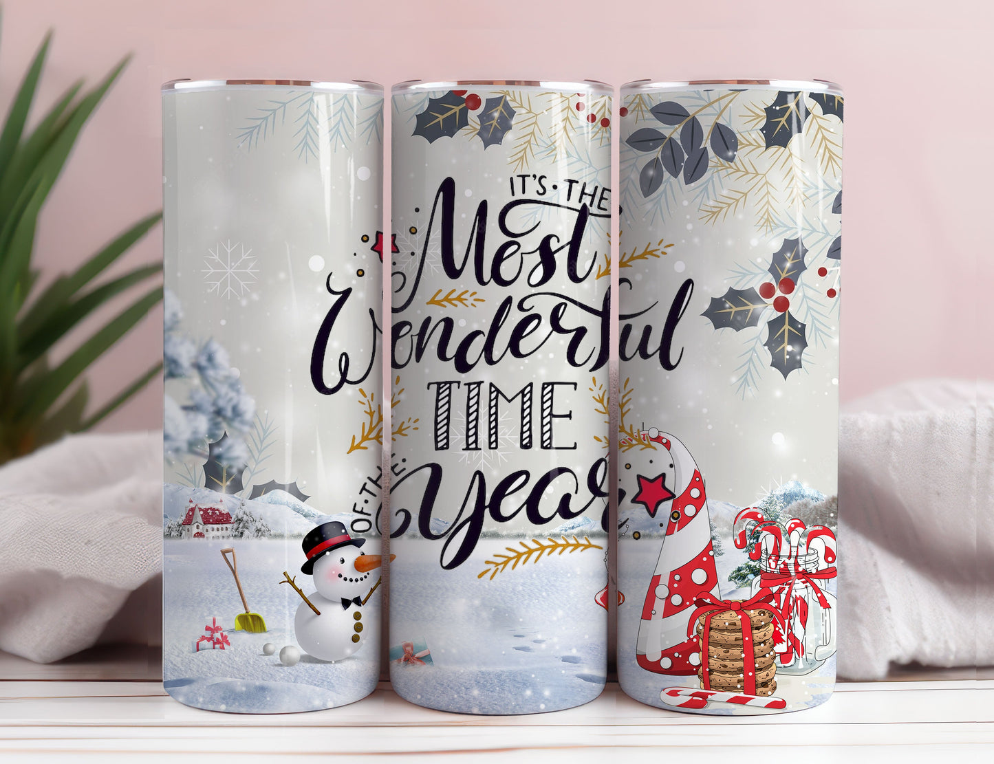 Gnome Tumbler Wrap Bundle, 20oz Skinny Tumbler Wrap PNG