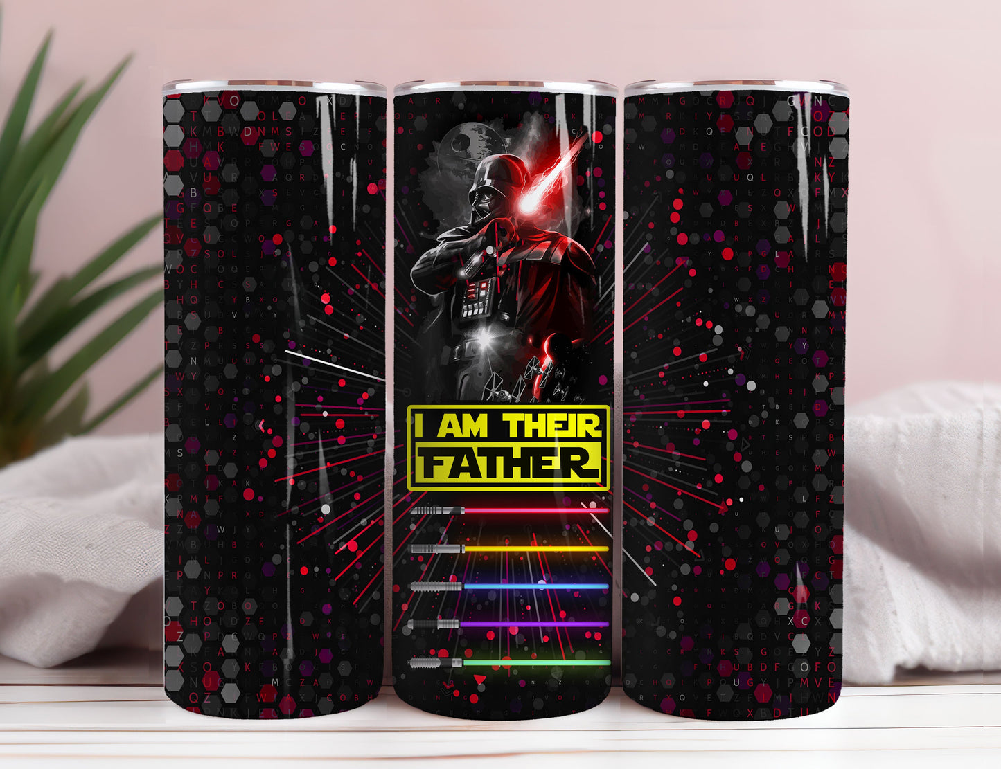 Best Dad in The Galaxy Father's Day Outer space 20 oz Skinny Tumbler Sublimation Wrap Design Straight resizable PNG Digital Download