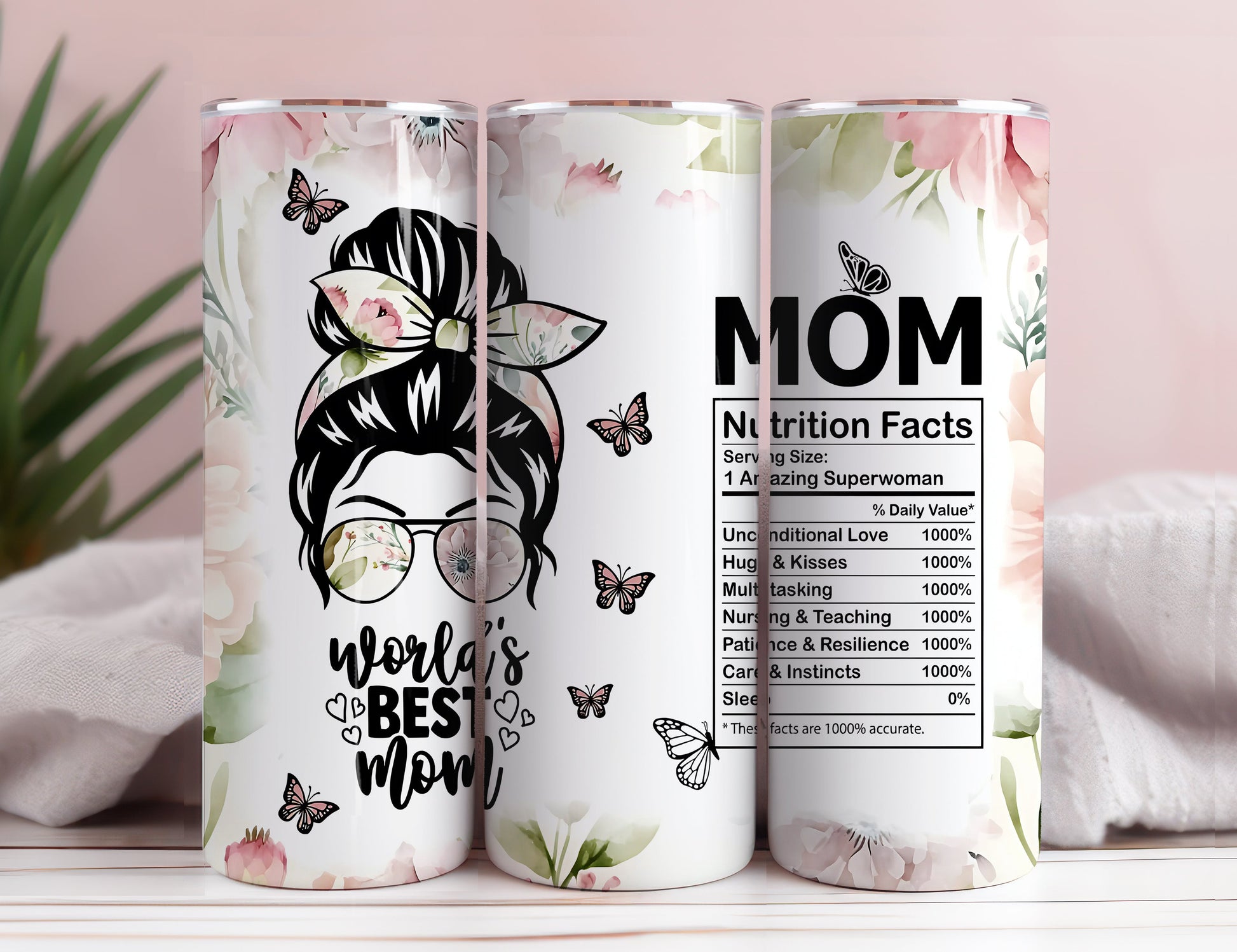 Bundle Mom Nutrition Facts 20oz Skinny Straight & Tapered Designs, Messy Bun Tumbler Designs, Mom Quotes Tumbler Wrap PNG, Digital download - VartDigitals