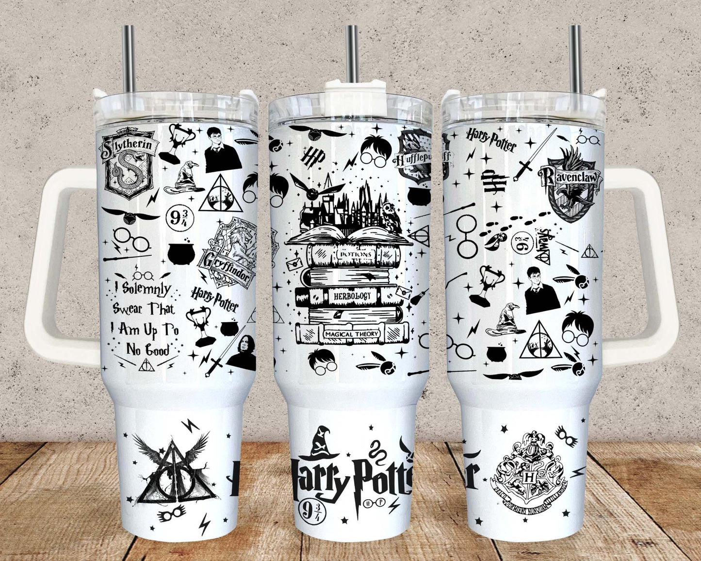 Magic 40 oz Tumbler Wrap PNG, HP Quencher Tumbler Sublimation, Wizard Tumbler Png, HP Tumbler Png, HP Full Tumbler Wrap