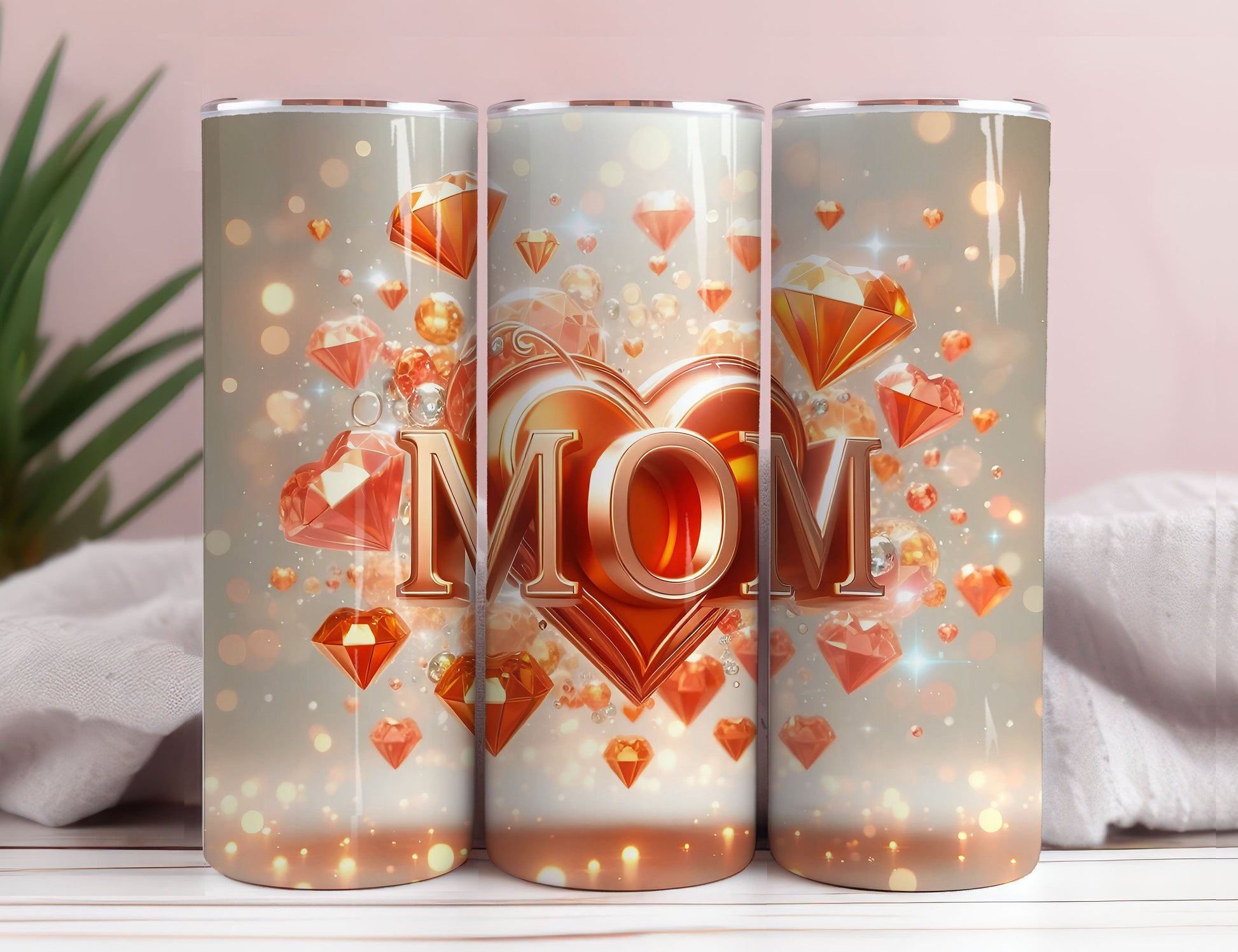 LOVE MOM 20oz Skinny Tumbler Wrap, Sublimation Design, Digital Download PNG,Mom Tumbler Wrap PNG 7 - VartDigitals